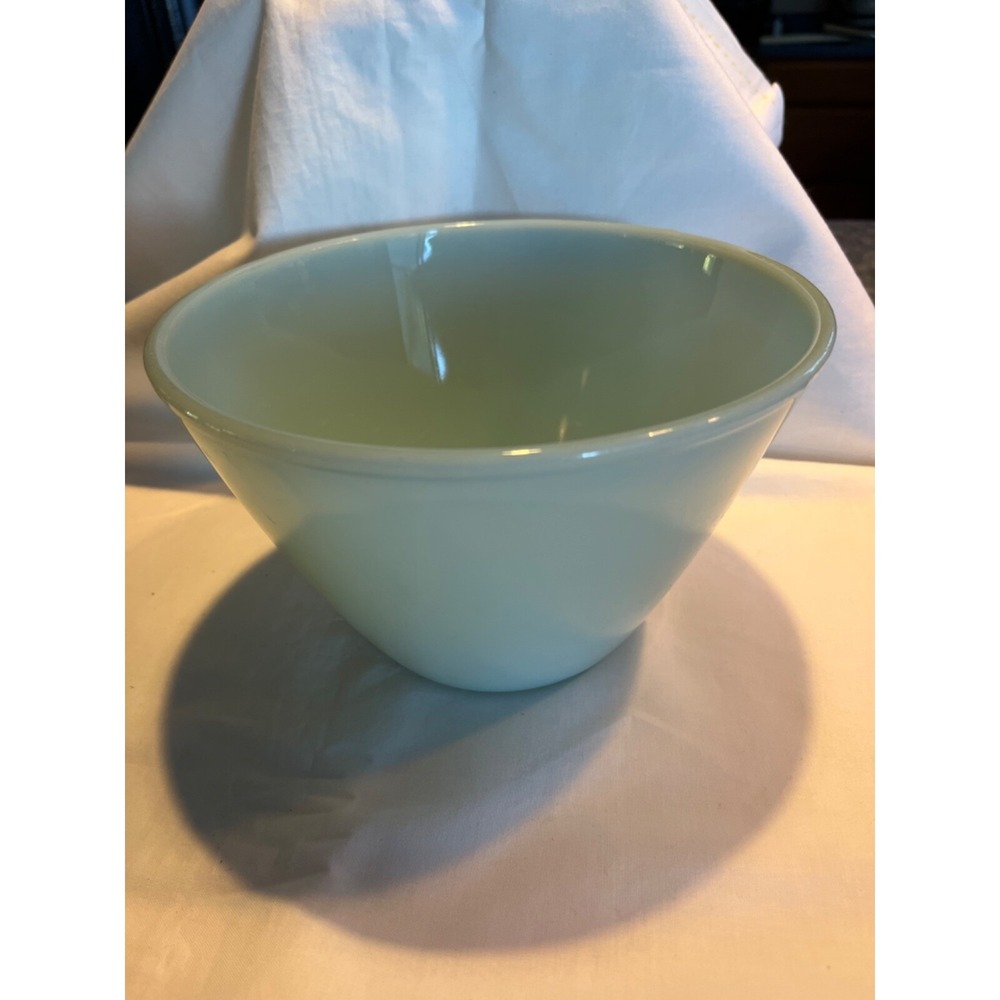 Vintage Fire King Oven Ware Blue Splash Proof Mixing Bowl ~  7.5 x 5, 2 quart